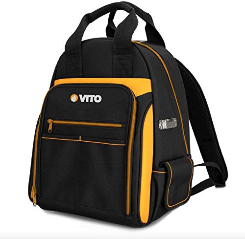 VITO Robuster Werkzeug-Rucksack – 36 Fächer/Taschen, strapazierfähig, hergestellt aus verstärktem Nylon, Werkzeug-Rucksack mit Tragegriff, 1,41 Kg (VIMOPF) von VITO