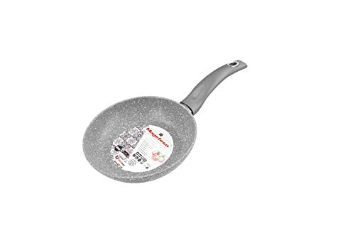 MAGEFESA Graphito Pfanne, 24 cm, geschmiedetes Aluminium, mit Antihaftbeschichtung, glänzend, Steingrau von VITRINOR
