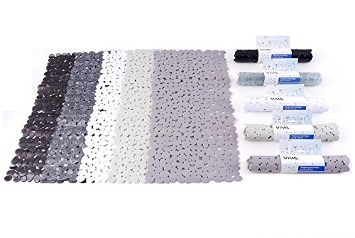 VIVA HOME Rutschhemmende Badewanneneinlage STONES Kieselstein-Optik ca.:52 x 52 cm, schwarz von VIVA HOME