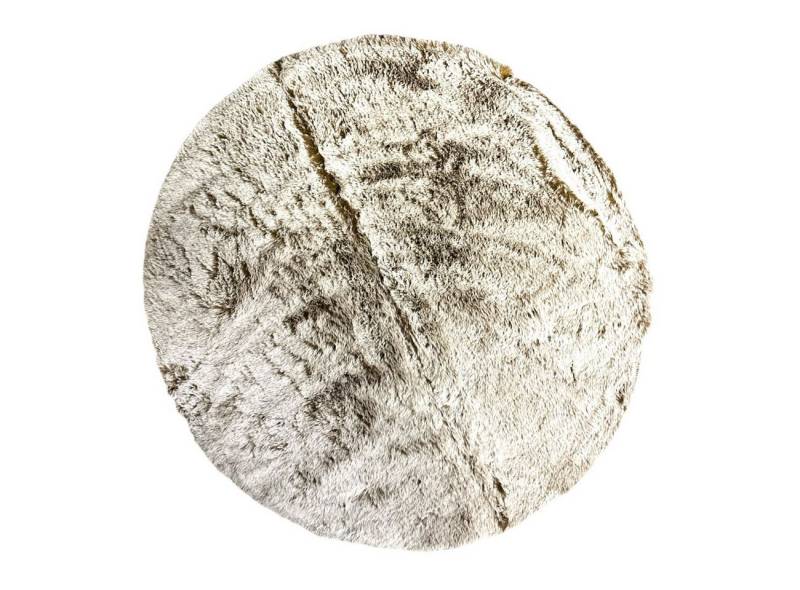 VIVA Home Fellteppich Teppich Dekofell Kuschelfell meliert Ø 90 cm, kuschelweich und warm von VIVA Home