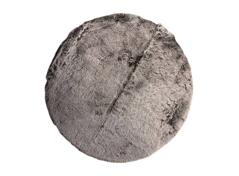 VIVA Home Fellteppich Teppich Dekofell Kuschelfell meliert Ø 90 cm, kuschelweich und warm von VIVA Home