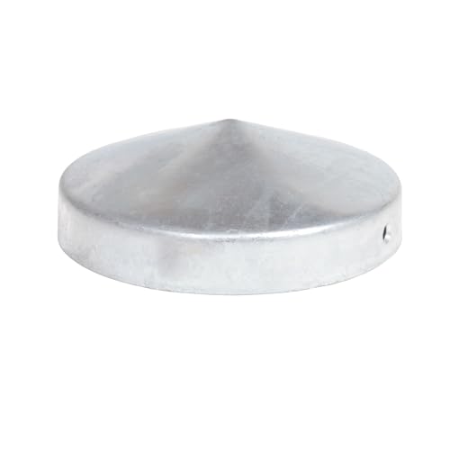 1 x PFOSTENKAPPE RUND STAHL FEUERVERZINKT 101 MM DURCHMESSER von VIVAGARDEA