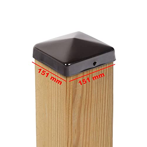 20x PFOSTENKAPPE PYRAMIDE STAHL SCHWARZ PULVERBESCHICHTET 151 x 151 MM 20x PFOSTENKAPPE PYRAMIDE STAHL SCHWARZ PULVERBESCHICHTET 151 x 151 MM von VIVAGARDEA