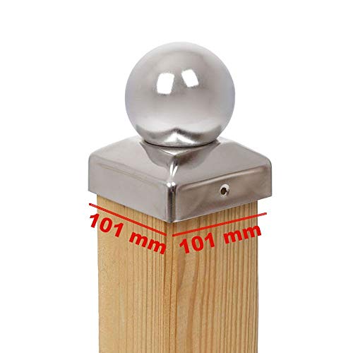 4 x PFOSTENKAPPE KUGEL EDELSTAHL 101 x 101 MM 4 x PFOSTENKAPPE KUGEL EDELSTAHL 101 x 101 MM von VIVAGARDEA