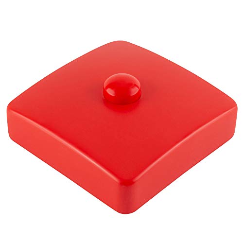 5 x PFOSTENKAPPE ROT ECKIG Kunststoff 91 x 91 MM von VIVAGARDEA