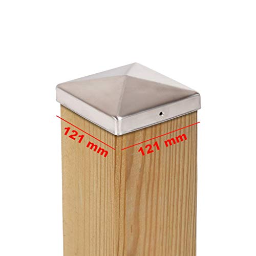 7 x PFOSTENKAPPE PYRAMIDE 121 x 121 MM EDELSTAHL 7 x PFOSTENKAPPE PYRAMIDE 121 x 121 MM EDELSTAHL von VIVAGARDEA