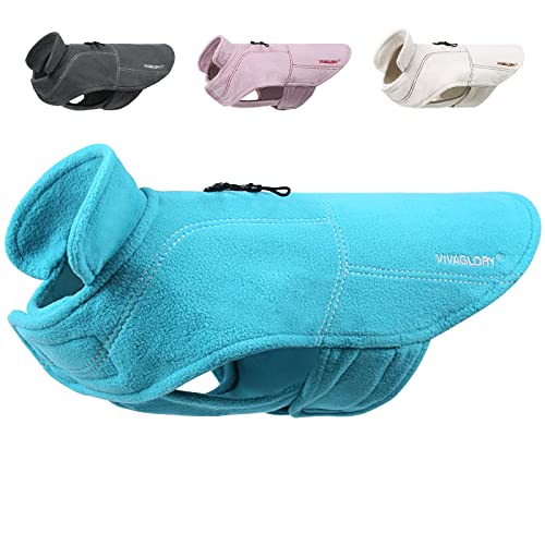 VIVAGLORY Softpad Wintermantel Hund, Hundemantel Fleecemantel Hund, Fleecejacke mit Bauchschutz & Klettverschluss, Fleece Reflektierend Verstellbar Softshell, M+, Türkis VIVAGLORY Softpad Wintermantel Hund, Hundemantel Fleecemantel Hund, Fleecejacke mit Bauchschutz & Klettverschluss, Fleece Reflektierend Verstellbar Softshell, M+, Türkis von VIVAGLORY