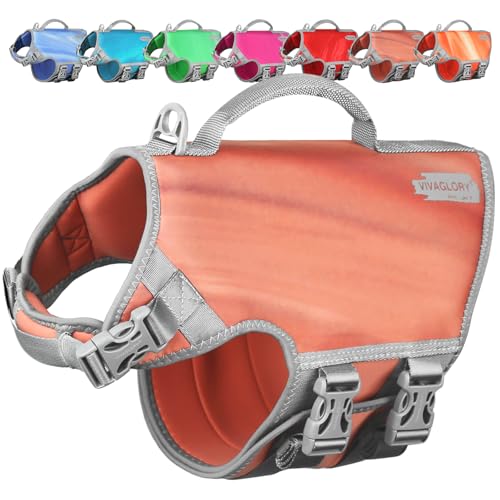 VIVAGLORY Neoprene Schwimmweste Hund, Rettungsweste Hund für Bootfahren, Schwimmweste, Schwimmhilfe & Leichte, L, Pink Desert VIVAGLORY Neoprene Schwimmweste Hund, Rettungsweste Hund für Bootfahren, Schwimmweste, Schwimmhilfe & Leichte, L, Pink Desert von VIVAGLORY