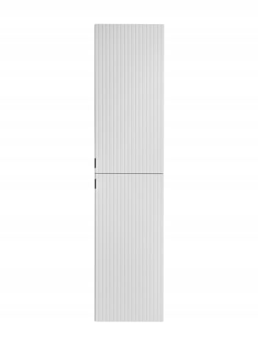 Hochschrank Hänger Badschrank Rosino 35 cm weiß Front MDF Riffelen von VIVALDI
