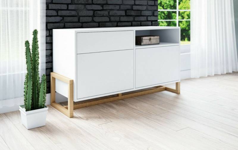 Kommode-Sideboard Highboard Anrichte Wohnmöbel Wohnzimmermöbel Schrank -Weiß von VIVALDI