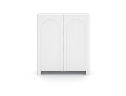 VIVALDI Hohe Kommode Arco in weiß - Sideboard Schrank fürs Schlafzimmer und Wohnzimmer - grifflos - Elegantes weisses Design mit Fächern - Kleiderschrank mit Muster VIVALDI Hohe Kommode Arco in weiß - Sideboard Schrank fürs Schlafzimmer und Wohnzimmer - grifflos - Elegantes weisses Design mit Fächern - Kleiderschrank mit Muster von VIVALDI