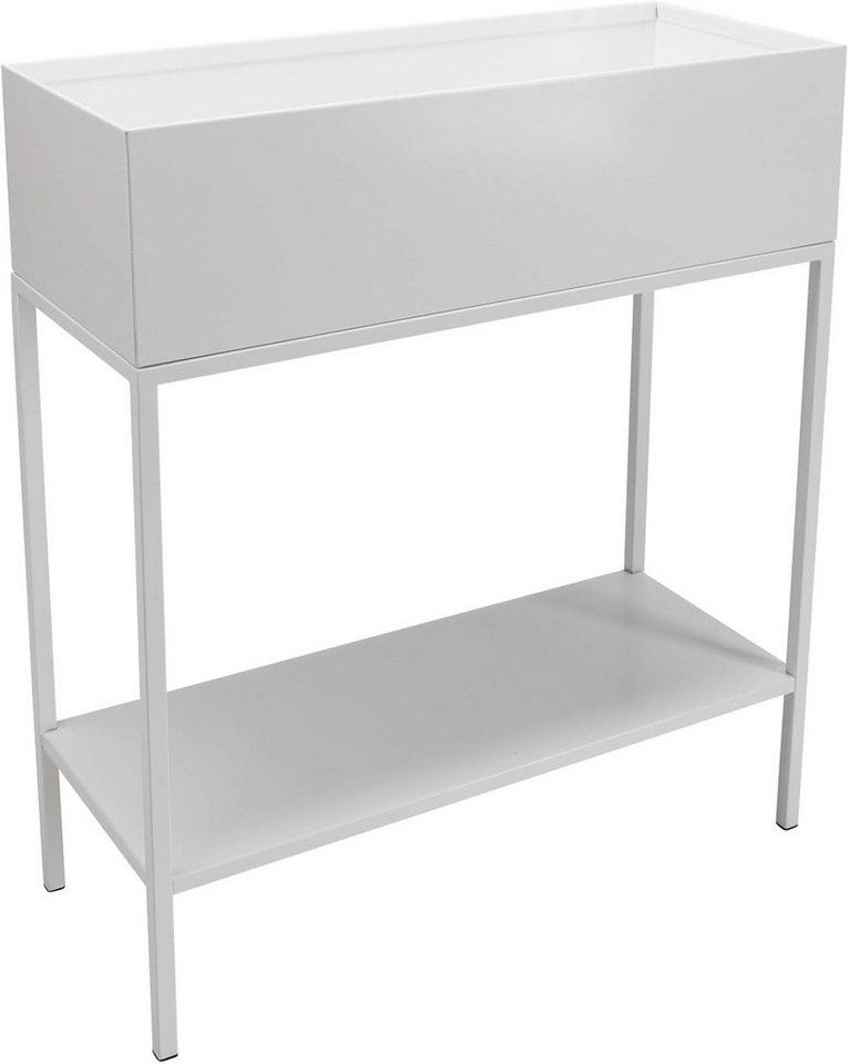 VIVANNO Balkonkasten Dekobox Pflanzbox mit Ablage pulverb. Stahlblech "Style", Weiß VIVANNO Balkonkasten Dekobox Pflanzbox mit Ablage pulverb. Stahlblech "Style", Weiß von VIVANNO