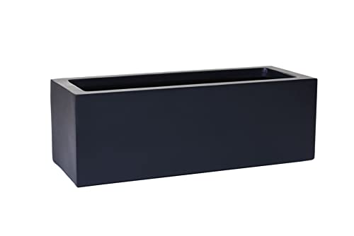 Vivanno Blumenkasten Balkonkasten Pflanzkasten Fiberglas FLOBO anthrazit - 15x45x17 cm von Vivanno