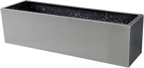 VIVANNO Blumenkasten Balkonkasten Pflanzkasten V2A Edelstahl Balkonix - 17 x 60 x 17 cm von VIVANNO