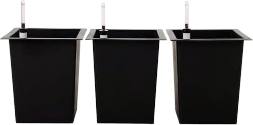 VIVANNO Blumenkübeleinsatz aus Kunststoff mit Bewässerungsset - 29x29x32 cm - schwarz - 3er Set VIVANNO Blumenkübeleinsatz aus Kunststoff mit Bewässerungsset - 29x29x32 cm - schwarz - 3er Set von VIVANNO