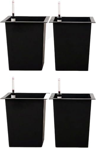 VIVANNO Blumenkübeleinsatz aus Kunststoff mit Bewässerungsset - 29x29x32 cm - schwarz - 4er Set VIVANNO Blumenkübeleinsatz aus Kunststoff mit Bewässerungsset - 29x29x32 cm - schwarz - 4er Set von VIVANNO