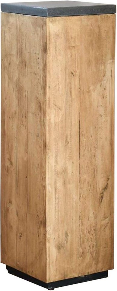 VIVANNO Blumenständer Holz PODEST Rechteckig - Braun Maserung (1 St), 30x30x100 cm von VIVANNO