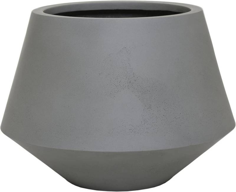 VIVANNO Blumentopf Fiberglas BERBELIT Rund - Grau Beton-Design (1 St), 42x30 cm von VIVANNO