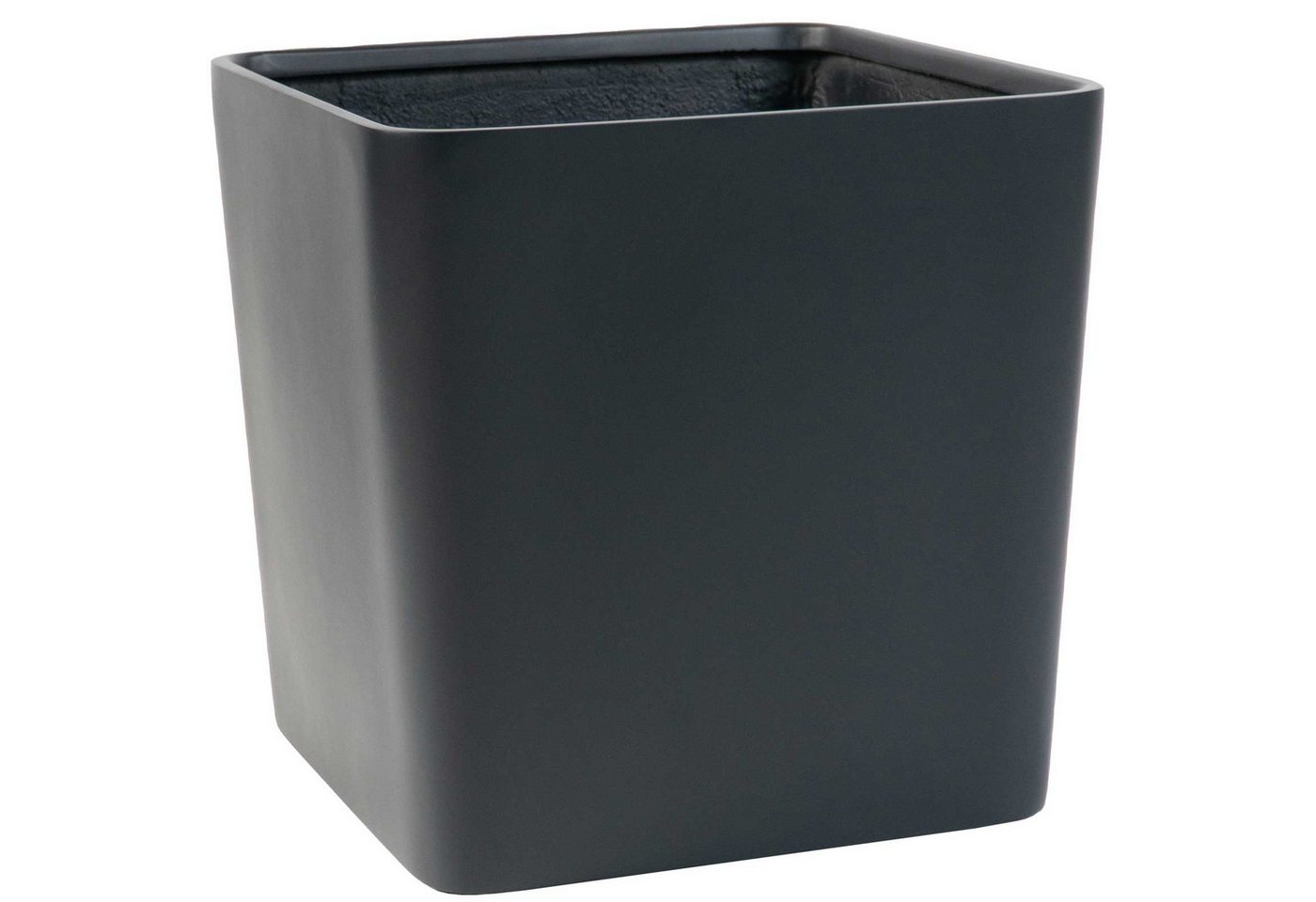 VIVANNO Blumentopf Fiberglas CADRAT Würfel - Anthrazit Matt Mit Muster (1 St), 35x35x35 cm von VIVANNO