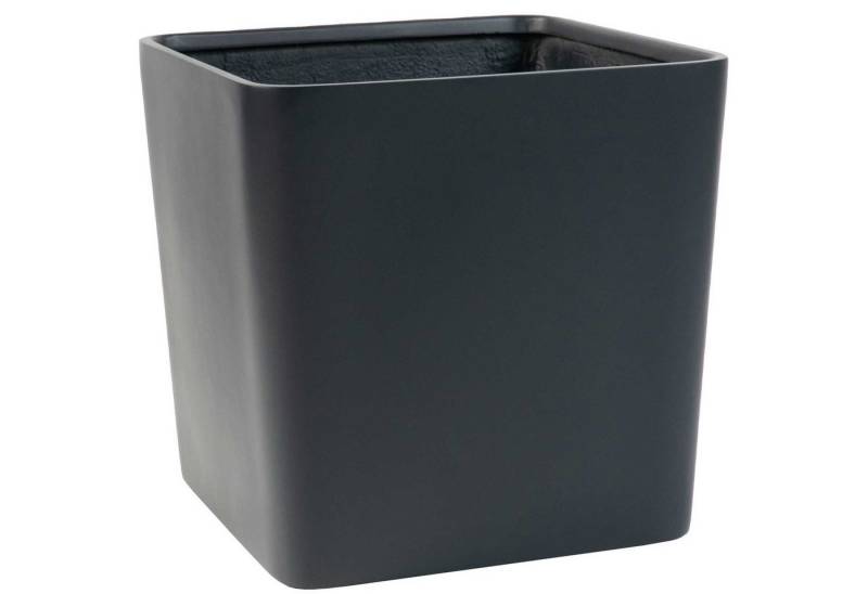 VIVANNO Blumentopf Fiberglas CADRAT Würfel - Anthrazit Matt Mit Muster (1 St), 35x35x35 cm von VIVANNO