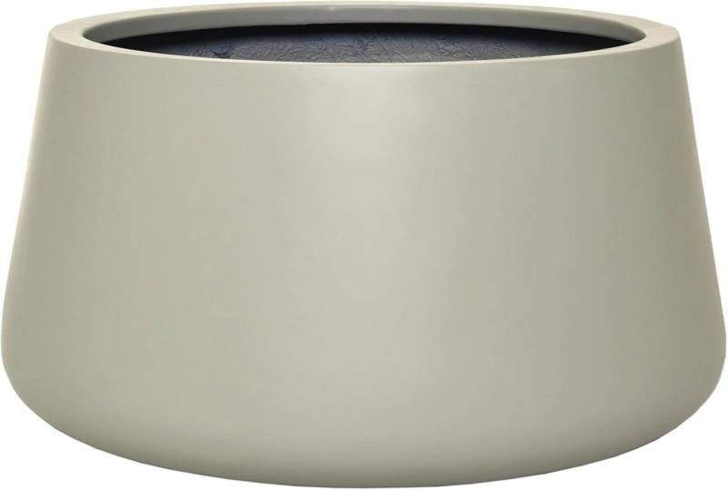 VIVANNO Blumentopf Fiberglas GORDO Rund - Creme (1 St), 38x21 cm von VIVANNO