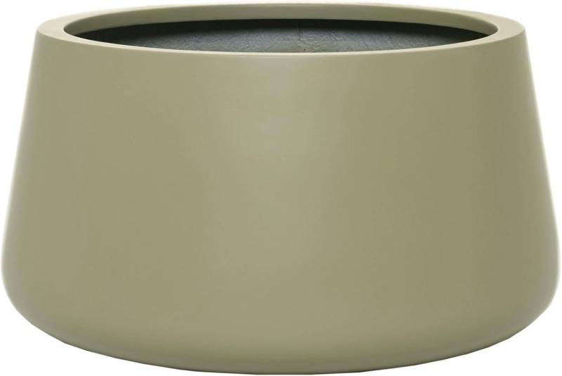 VIVANNO Blumentopf Fiberglas GORDO Rund - Schlammfarben (1 St), 38x21 cm von VIVANNO