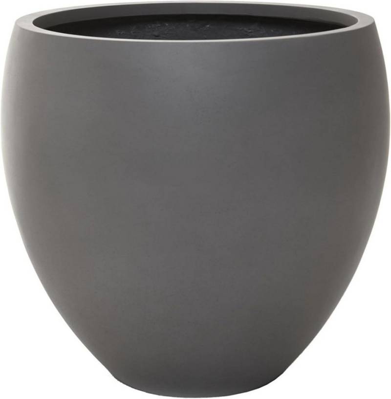 VIVANNO Blumentopf Fiberglas PLUTO Rund - Grau Beton-Design (1 St), 44x40 cm von VIVANNO