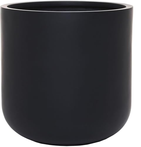 VIVANNO Blumentopf Pflanztopf Fiberglas Chico Anthrazit (40x40 cm) von VIVANNO