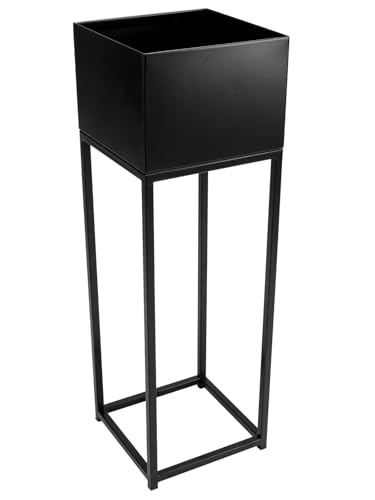 VIVANNO Blumentopf auf Ständer mit Beinen Füßen Elevate Square 79 cm, Schwarz VIVANNO Blumentopf auf Ständer mit Beinen Füßen Elevate Square 79 cm, Schwarz von VIVANNO
