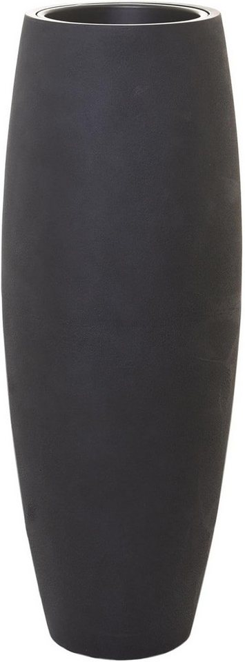 VIVANNO Bodenvase Pflanzkübel Blumenkübel Fiberglas Steinoptik MAGNUM Anthrazit von VIVANNO