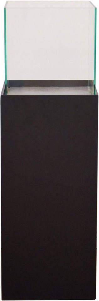 VIVANNO Bodenwindlicht Alu-Verbund CANDELA Rechteckig - Schwarz Matt (1 St), 25x25x80 cm von VIVANNO