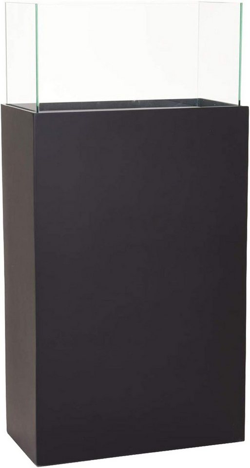 VIVANNO Bodenwindlicht Alu-Verbund CANDELA XL Rechteckig - Schwarz Matt (1 St), 50x26x100 cm von VIVANNO
