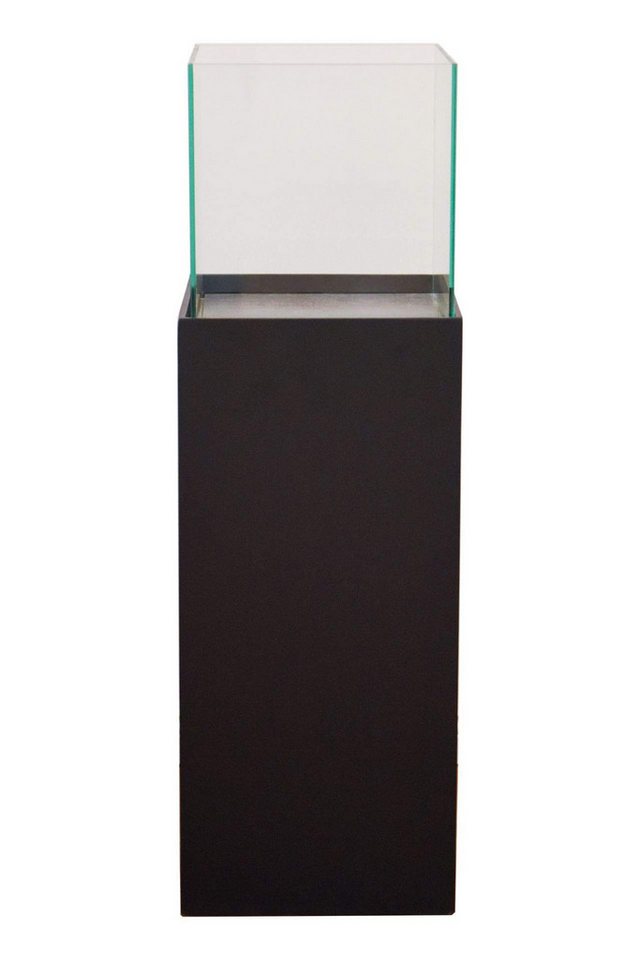 VIVANNO Bodenwindlicht Windlichtsäule Kerzenhalter Windlicht CANDELA - Schwarz Matt - von VIVANNO