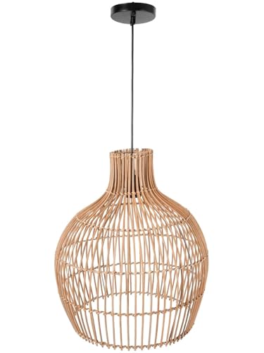 VIVANNO Deckenlampe Deckenleuchte Rattan PLAFON 40x45 cm beige natur von VIVANNO
