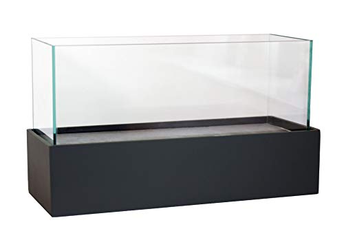 VIVANNO Deko-Windlicht Kerzenhalter rechteckig CANDELITO - Schwarz Matt 50x20x29 von VIVANNO