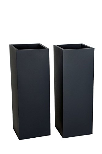 VIVANNO Pflanzkübel Blumenkübel Zink Metall Anthrazit 2er Set Block 65 VIVANNO Pflanzkübel Blumenkübel Zink Metall Anthrazit 2er Set Block 65 von VIVANNO