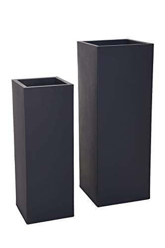 VIVANNO Pflanzkübel Blumenkübel Zink Metall Anthrazit 2er Set Block 80/65 VIVANNO Pflanzkübel Blumenkübel Zink Metall Anthrazit 2er Set Block 80/65 von VIVANNO