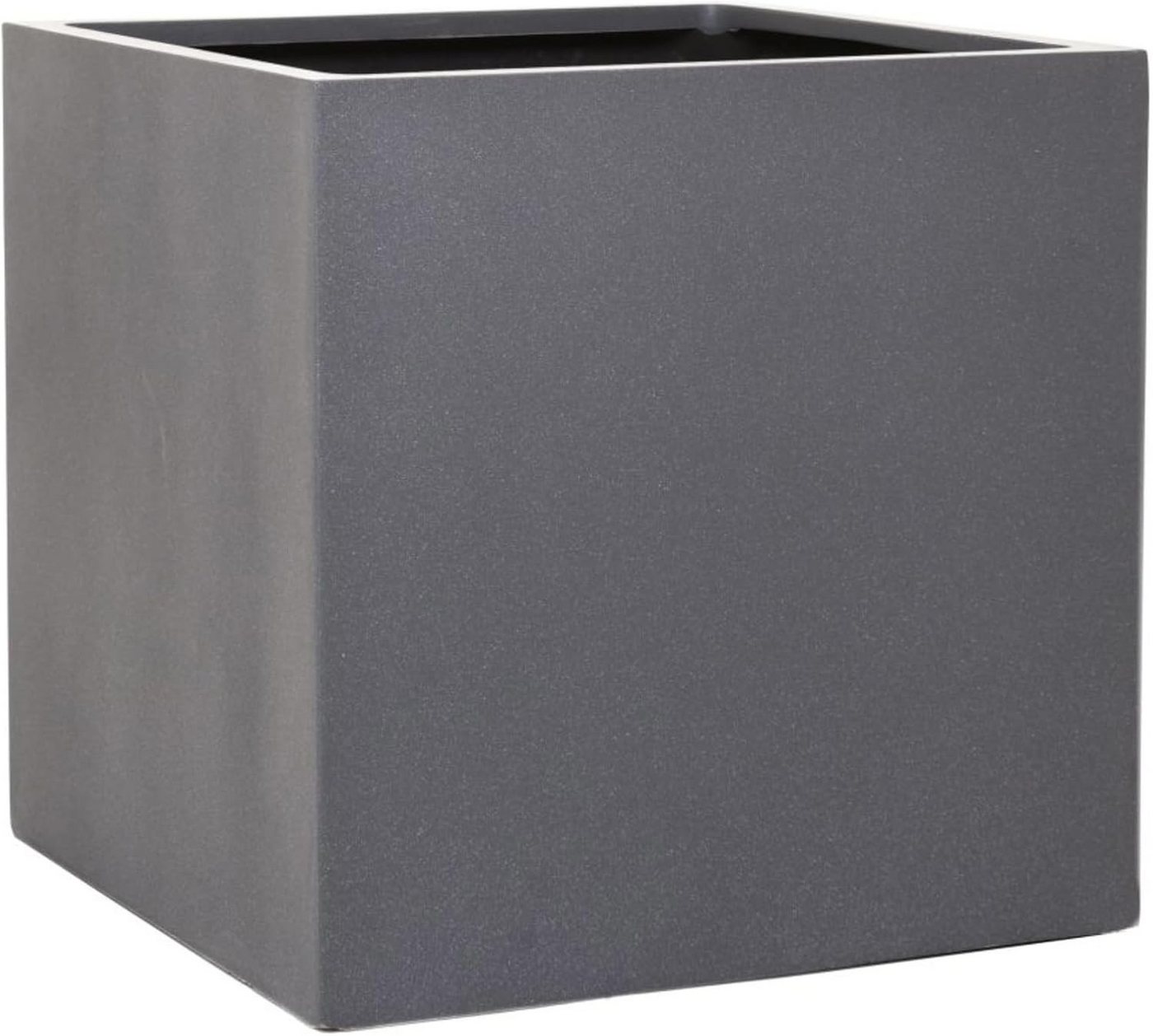 VIVANNO Pflanzkübel Fiberglas BLOCK Würfel - Grau Matt (1 St), 50x50x50 cm von VIVANNO