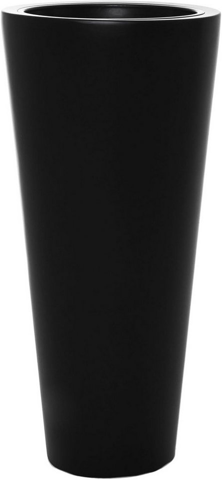 VIVANNO Pflanzkübel Fiberglas RONDO CLASSICO Rund - Anthrazit Matt (1 St), 38x38x80 cm von VIVANNO