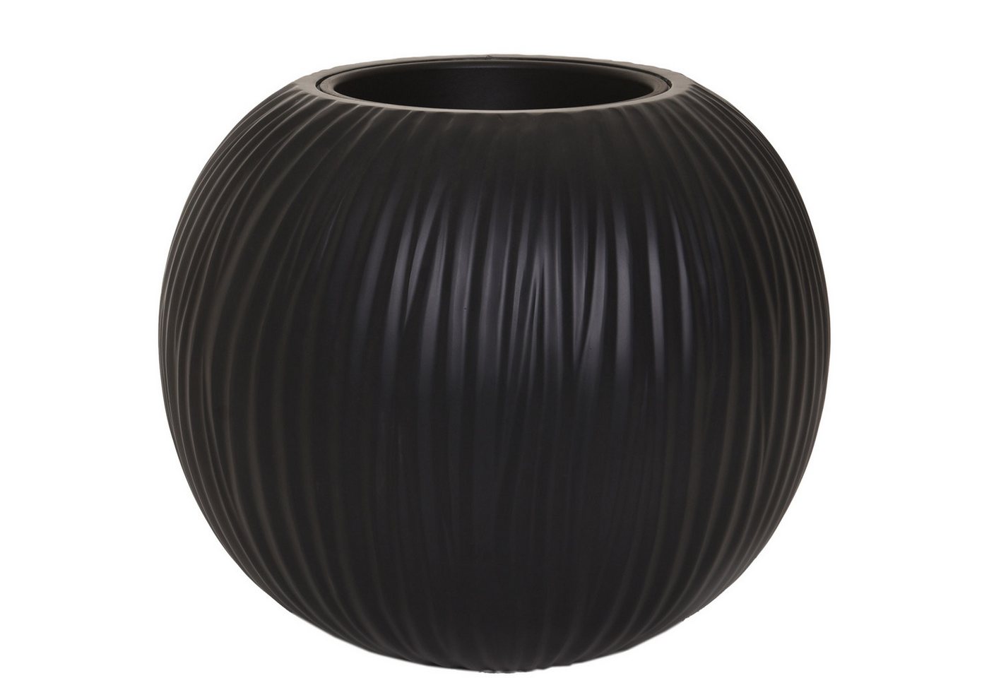 VIVANNO Pflanzkübel Fiberglas VITRO Rund - Anthrazit Matt Mit Muster (1 St), 50x50x40 cm von VIVANNO