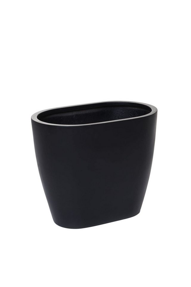 VIVANNO Pflanzkübel Pflanzgefäß Blumenkübel Fiberglas Schwarz Matt VOLUMA 54x34x45 cm von VIVANNO