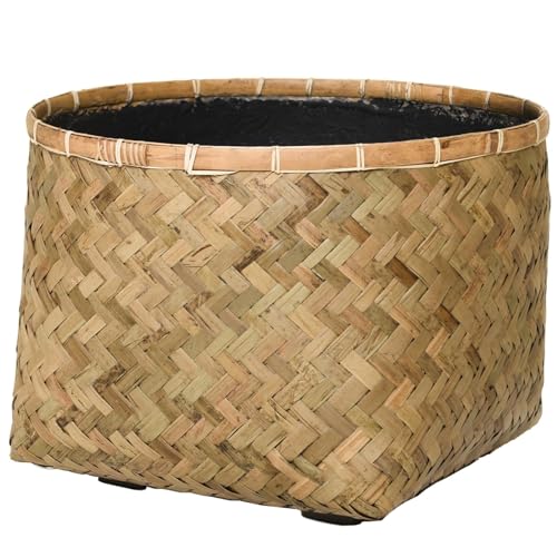 VIVANNO Pflanzkübel Pflanztopf Bambus Fiberzement CISTELLA Natur 48x36 cm VIVANNO Pflanzkübel Pflanztopf Bambus Fiberzement CISTELLA Natur 48x36 cm von VIVANNO
