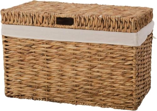 VIVANNO Wäschekorb Wäschetruhe Wäschebox Wasserhyazinthe natur "Wanda" - 40 x 60 x 36 cm von VIVANNO