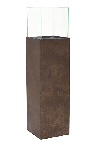 VIVANNO Windlicht-Säule Kerzenhalter Deko-Laterne Candela Quarzgrau 100 cm hoch von VIVANNO