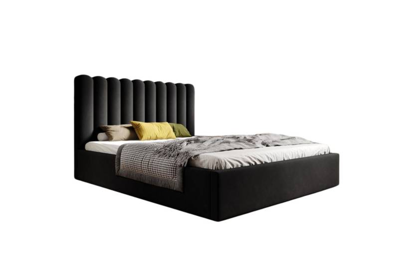 VIVENTE Möbel Polsterbett BARI Samt Bezugstoff MAGIC VELVET, Bettkasten Lattenrost 32 Lamellen (Breiten 120/140/160/180/200 cm), mit großem Bettkasten in versch. Breiten und Farben von VIVENTE Möbel