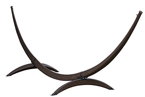 Vivere 15ARCR Hängematte Gestell "Arc" Rattan, Braun, 460cm von Vivere