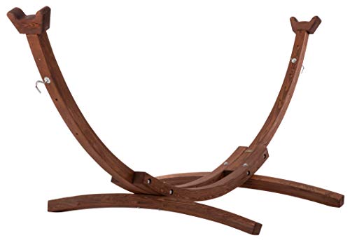 Vivere 8SPAS-1 Solid-Pine-Hängemattengestell (2,6 m) Massivkiefernholz Braun von VIVERE