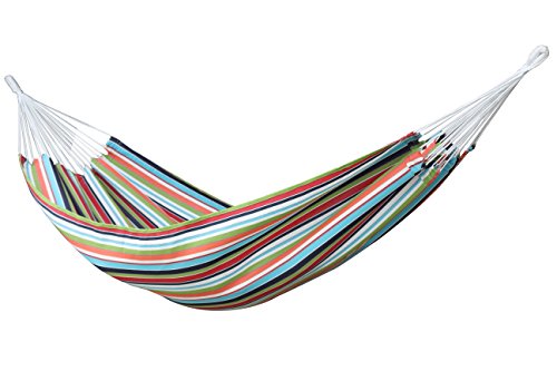 Vivere BZSUN07 Brasilianische Sunbrella®-Doppelhängematte, Carousel Confetti, mehrfarbig von Vivere