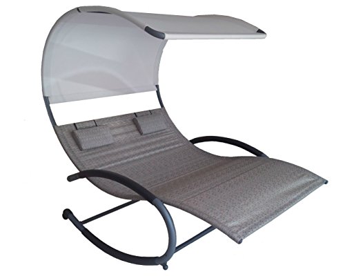 Vivere CHAISERK2-SA Schaukelstuhl für Zwei Sienna 190 x 142 x 178 cm von Vivere