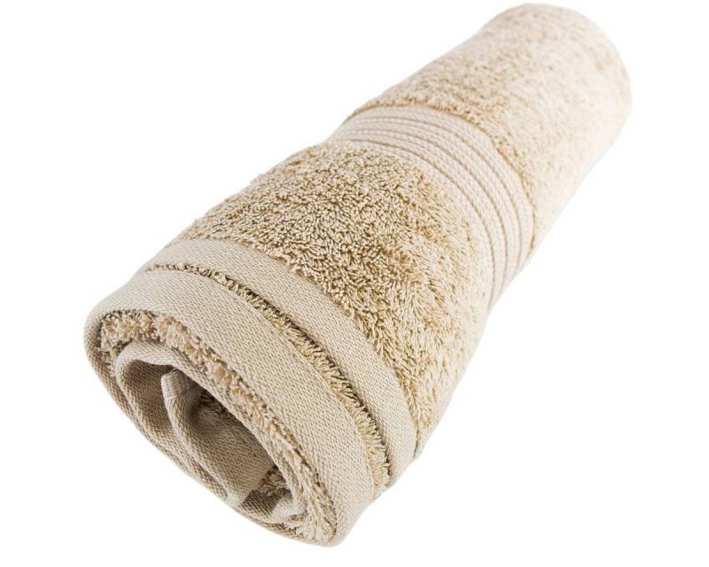 VIVESS Duschtücher 100 % Baumwoll Duschtuch 70 x 140 cm einfarbig mit Bordüre Badetuch, (1-St), mit Aufhängung von VIVESS